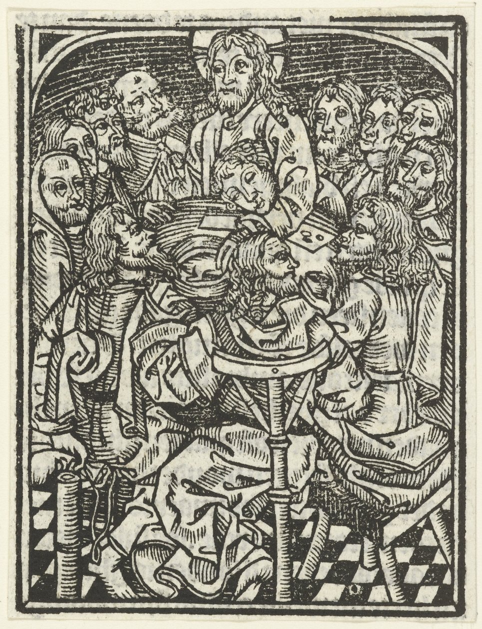Sista måltiden av Meester van de Delbecq Schreiber Passie (attributed to)
