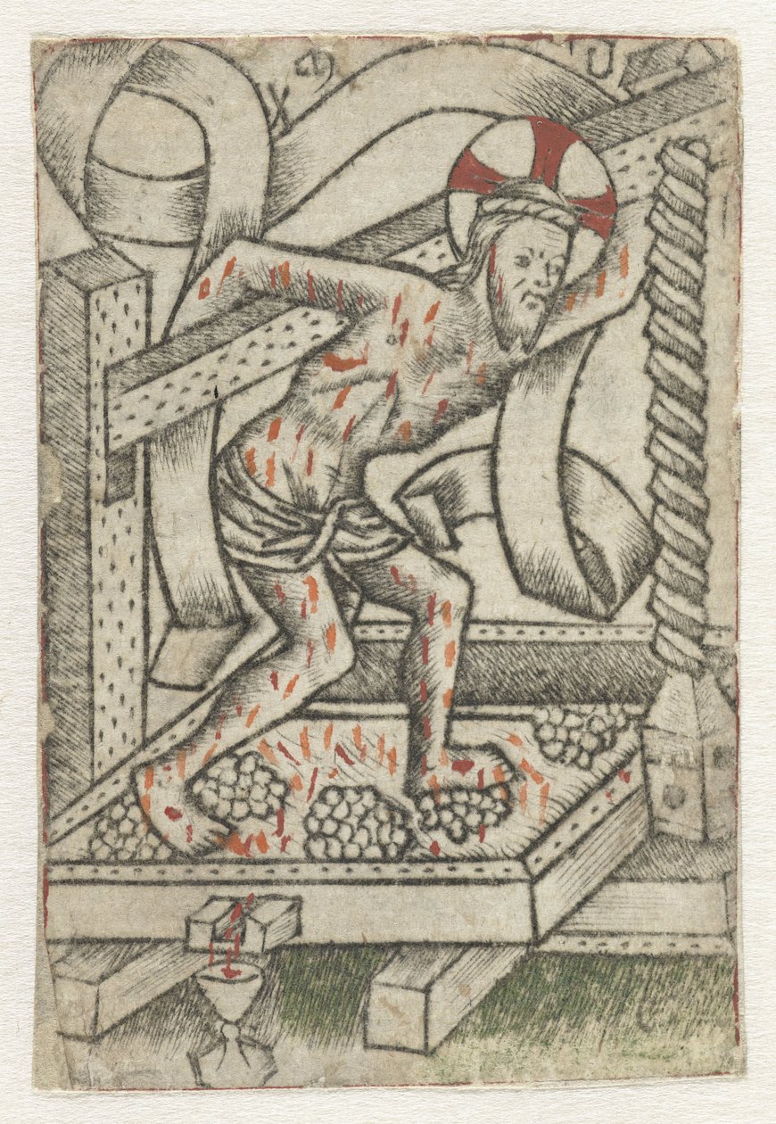Kristus i vinpressen av Meester van het Martyrium der Tienduizend