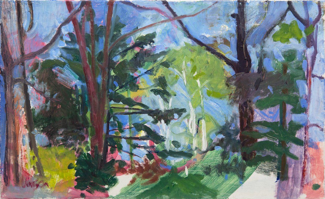 Chequamegon National Forest, 2016 (olja på duk) av Megan Williamson