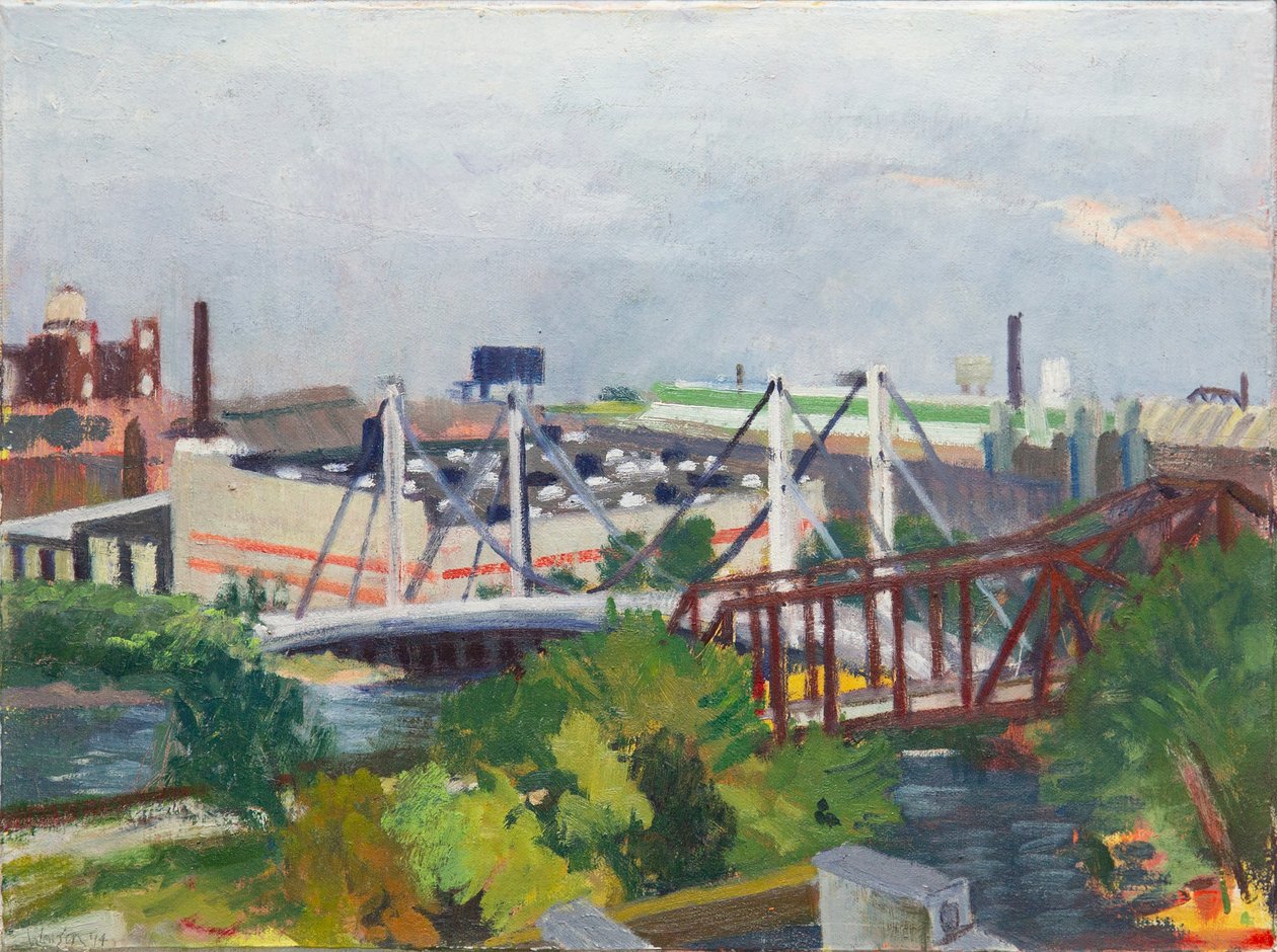 Looking West Over the North Branch, 2014 (olja på duk) av Megan Williamson