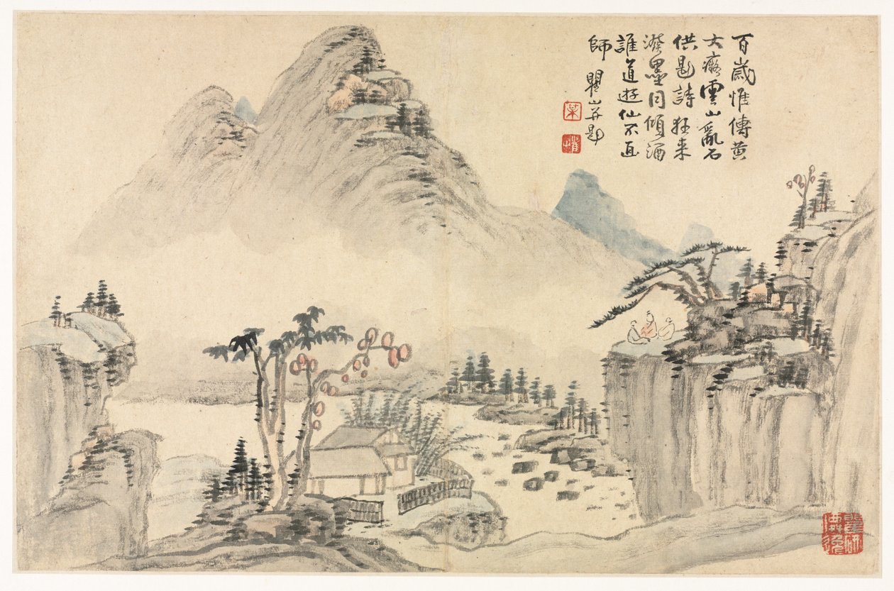 Landskap i olika stilar efter gamla mästare, 1690. av Mei Qing