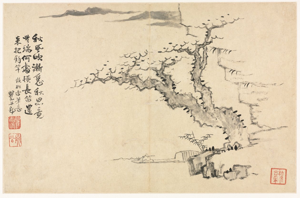 Landskap i olika stilar efter gamla mästare, 1690. av Mei Qing