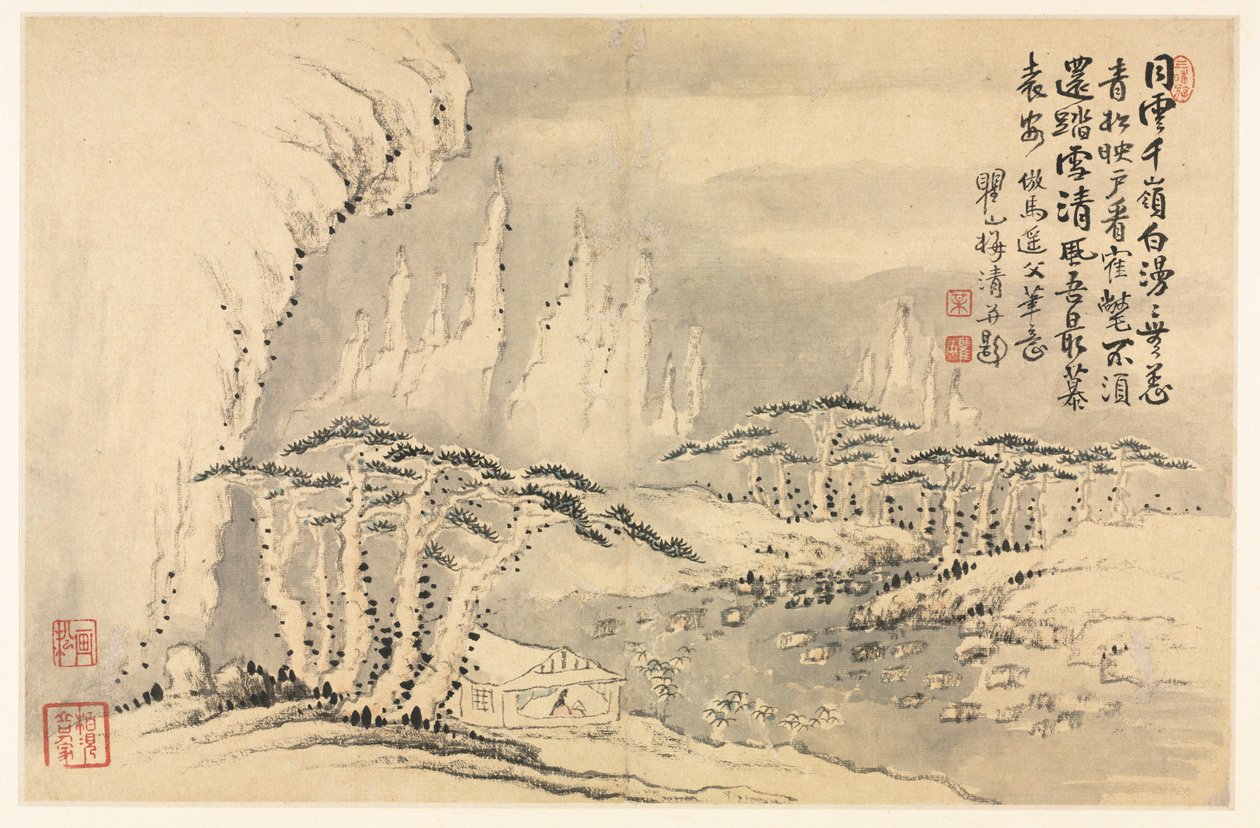 Landskap i olika stilar efter gamla mästare, 1690. av Mei Qing