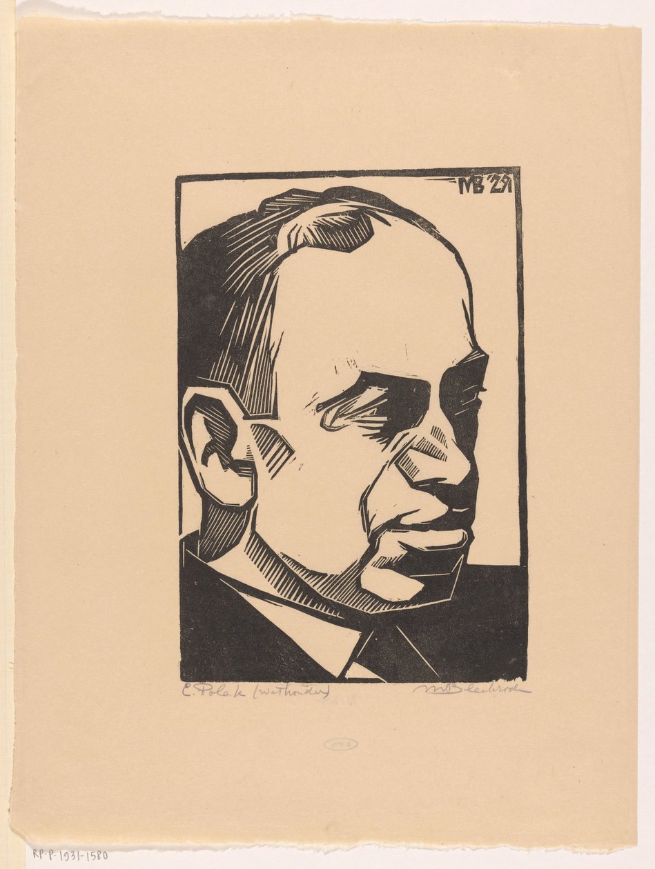 Porträtt av Eliazer Polak av Meijer Bleekrode (signed by artist)