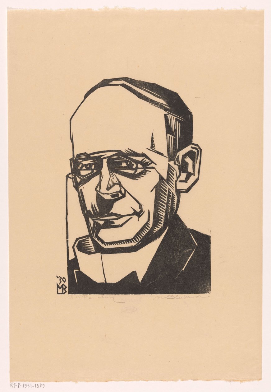 Porträtt av Jacques Karel Rensburg av Meijer Bleekrode (signed by artist)