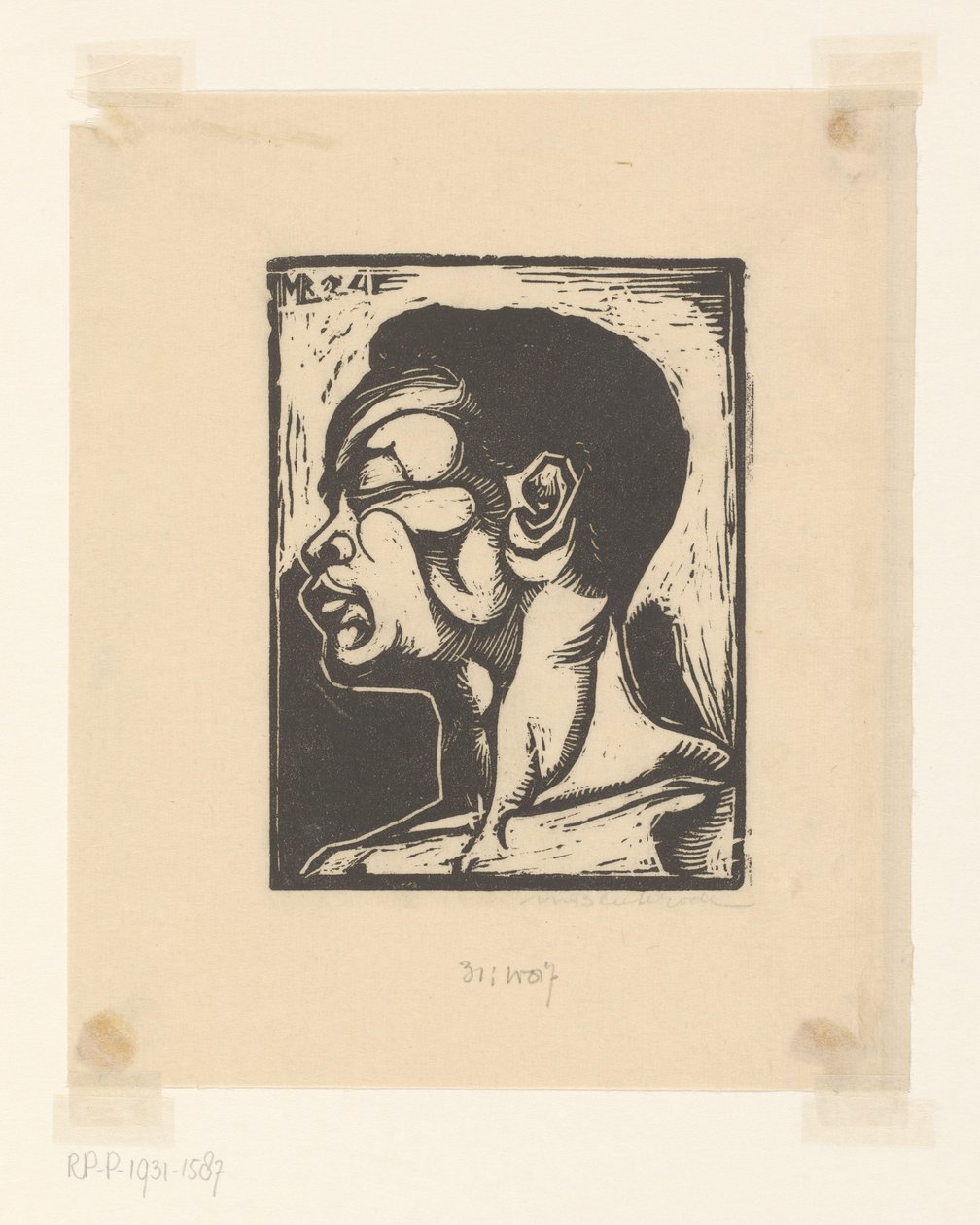 Svart man av Meijer Bleekrode (signed by artist)