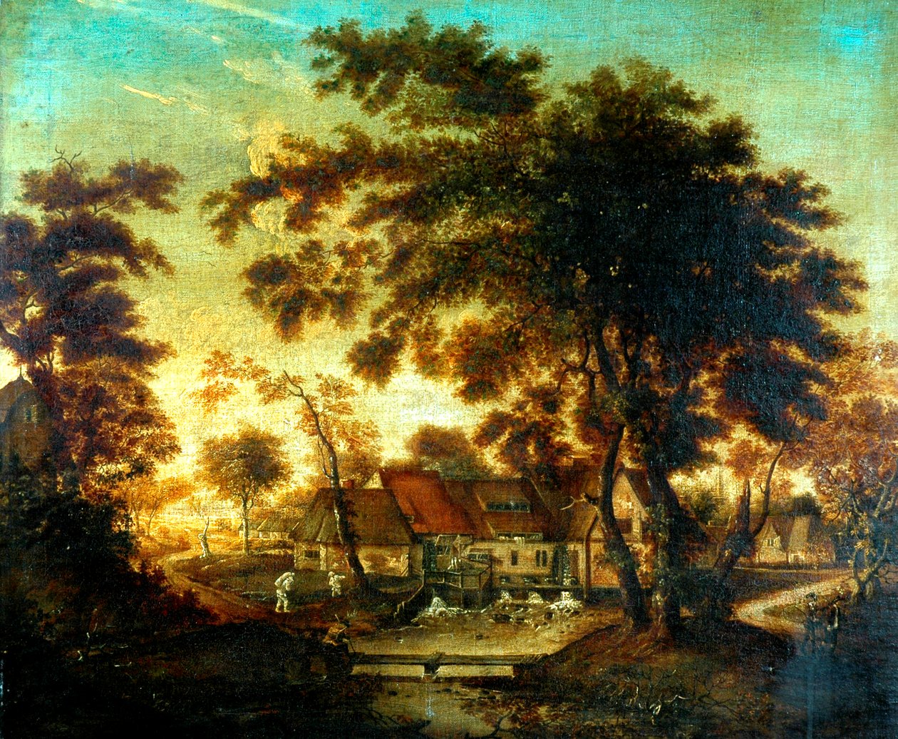 Vattenkvarnen av Meindert Hobbema