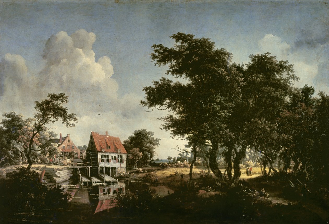 Vattenkvarnarna av Meindert Hobbema