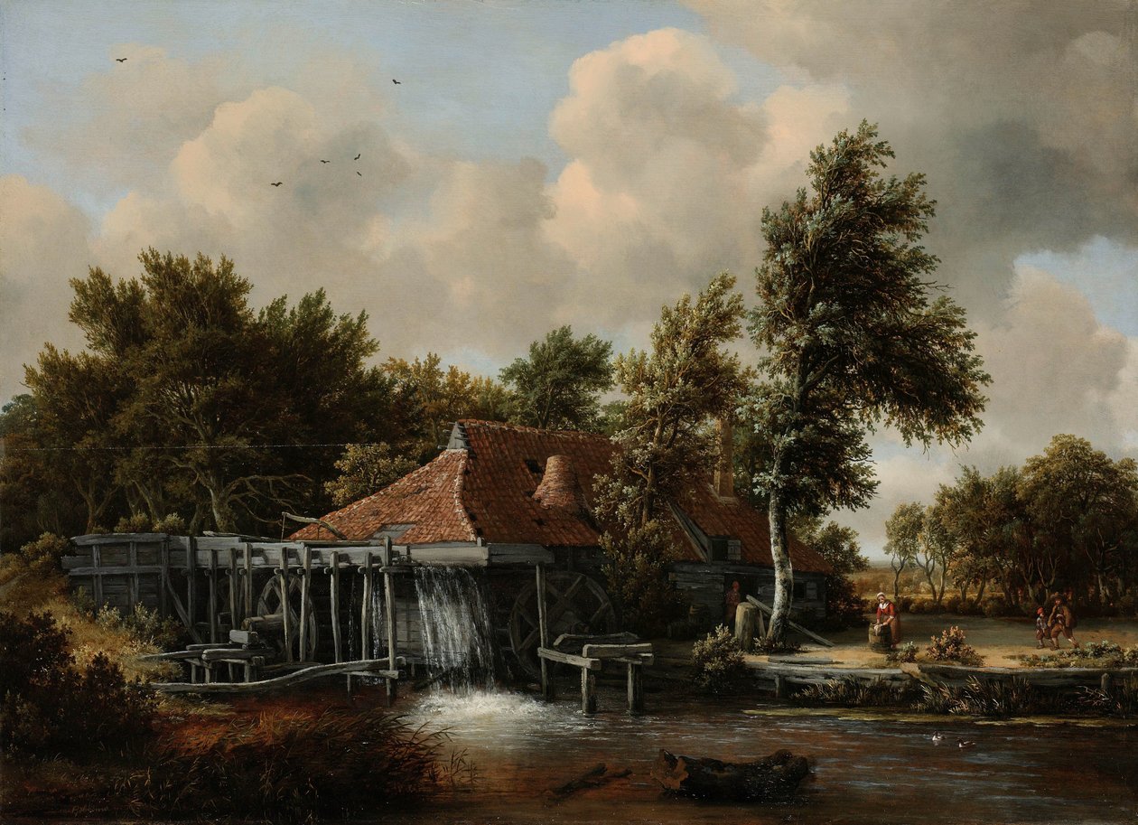 En vattenkvarn av Meindert Hobbema