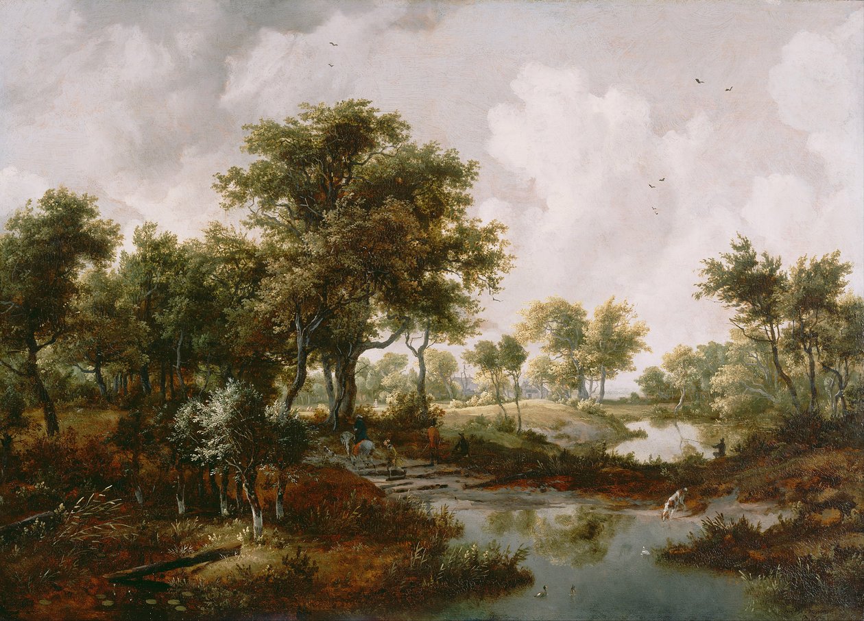 Ett skogslandskap, 1667 av Meindert Hobbema