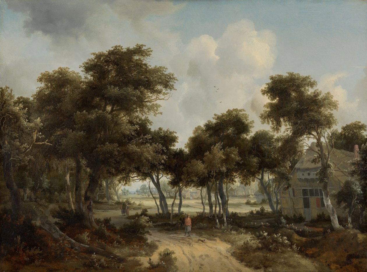 Stugor i en skog av Meindert Hobbema