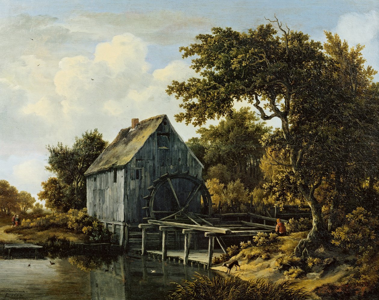 Danska: Vandmøllen The Watermill av Meindert Hobbema
