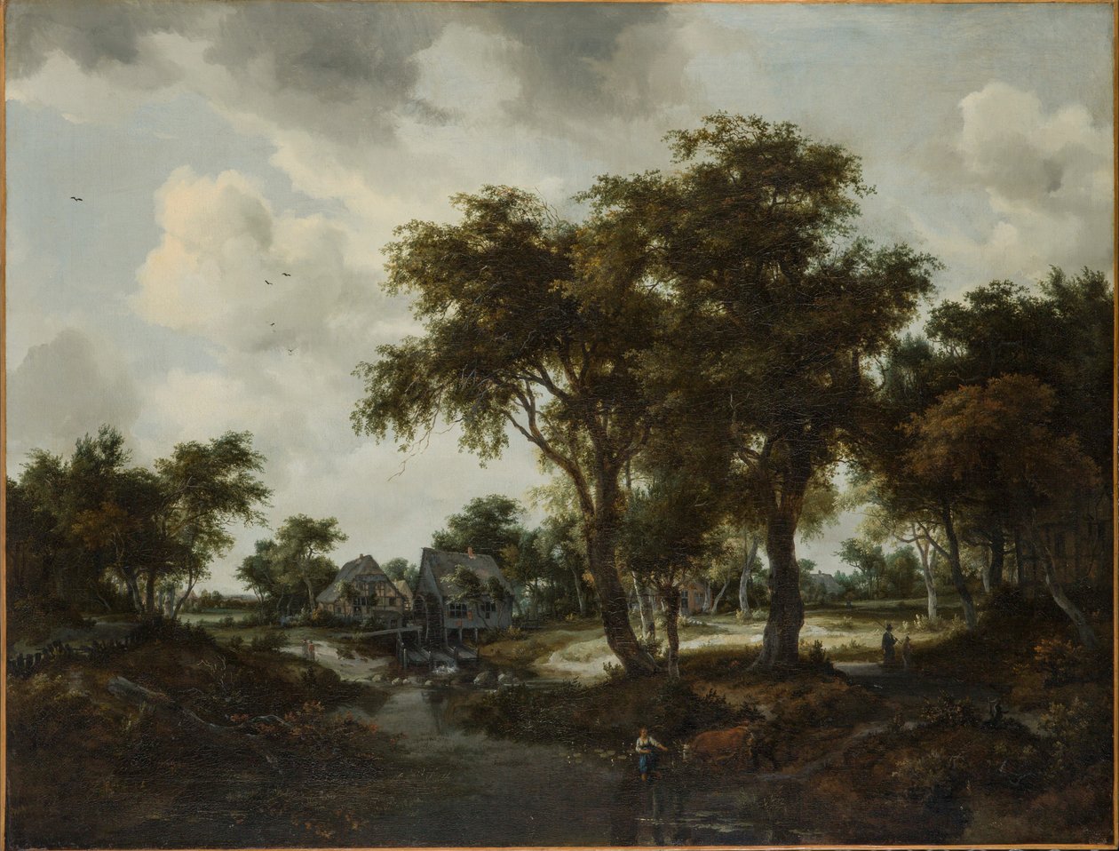 Vattenkvarnen (Trevorlandskapet) av Meindert Hobbema