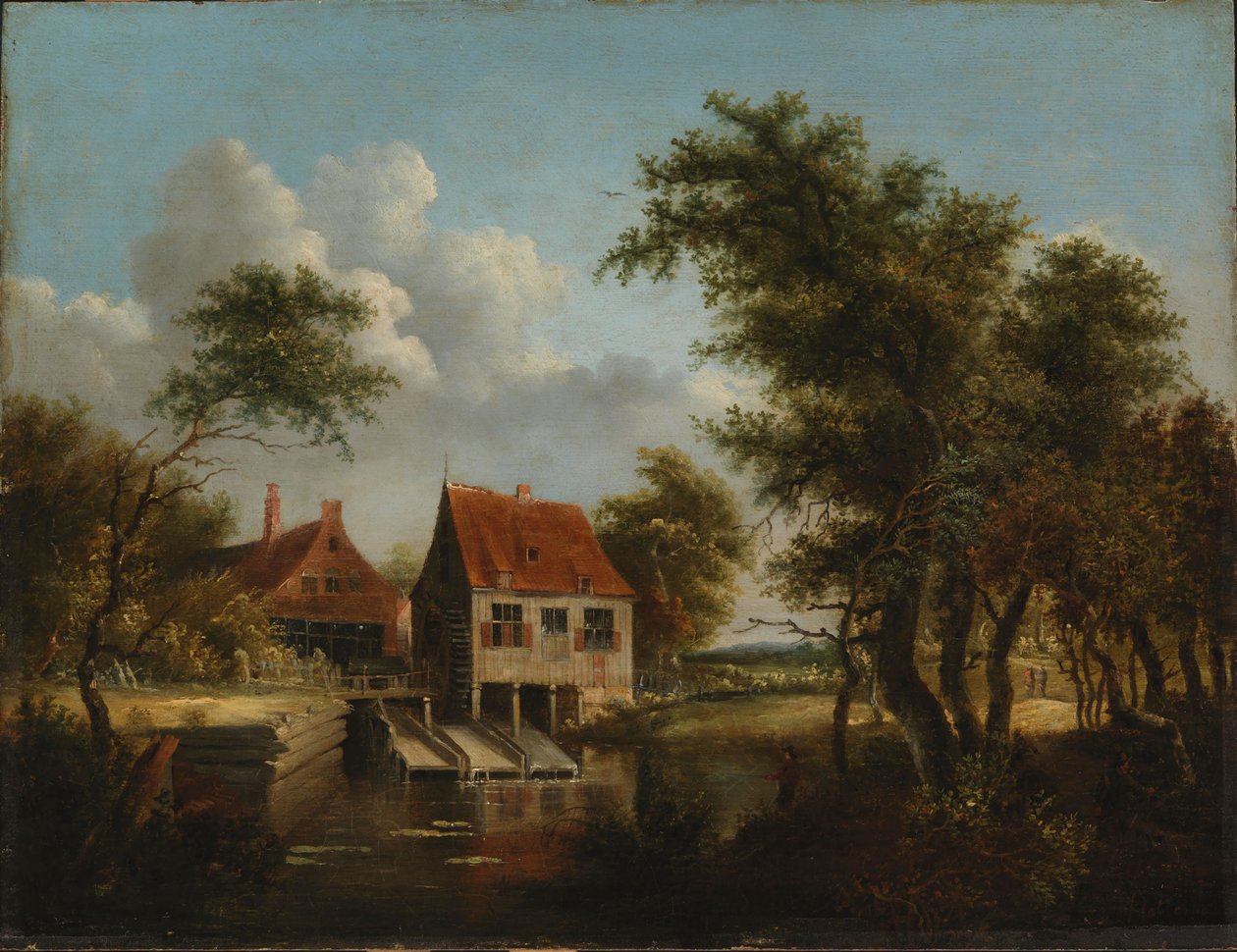 Vattenkvarnen av Meindert Hobbema