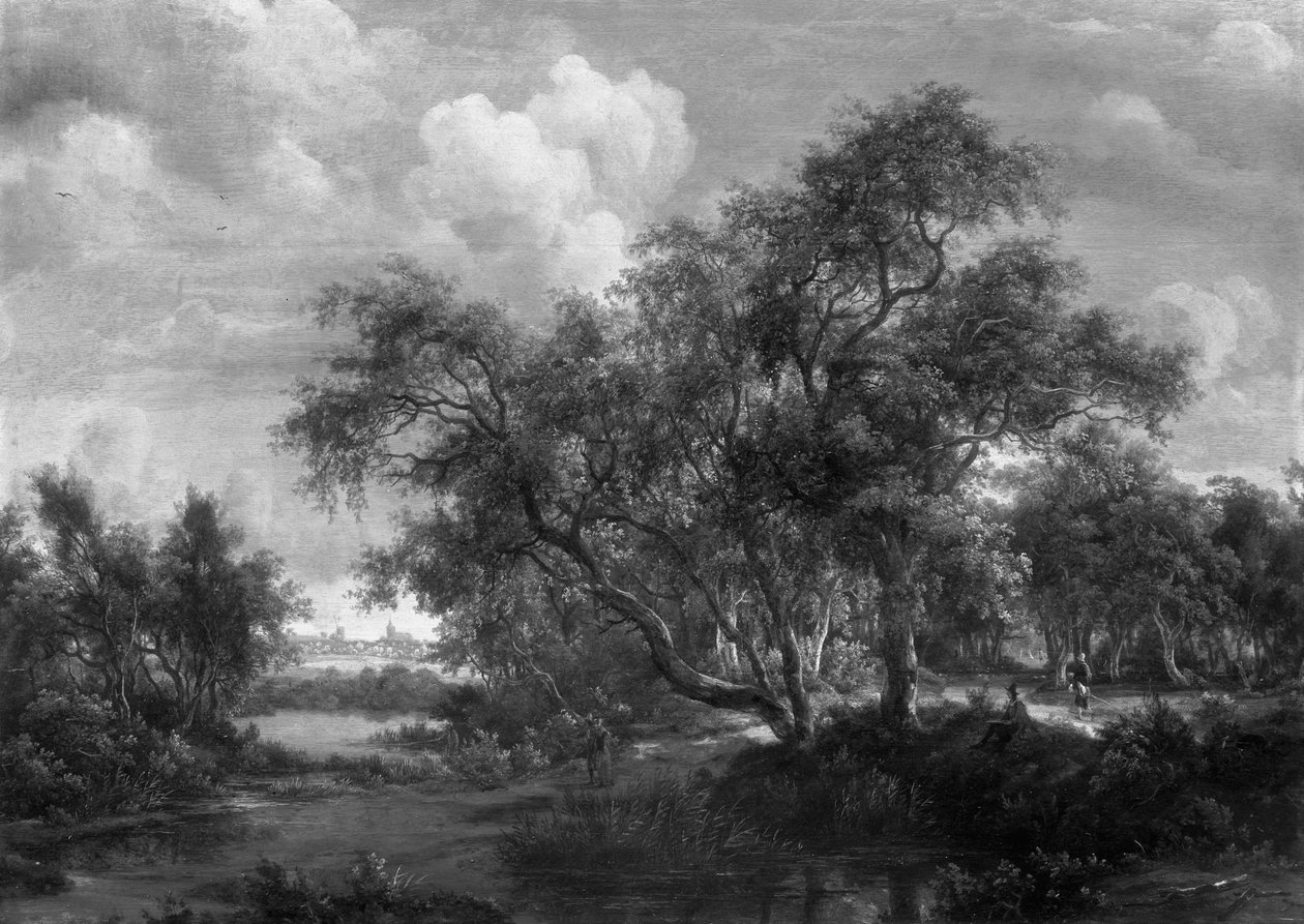 Skogbevuxet landskap av Meindert Hobbema