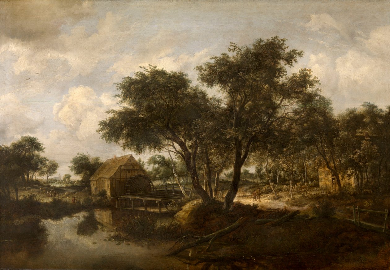 Vattenkvarn av Meindert Hobbema