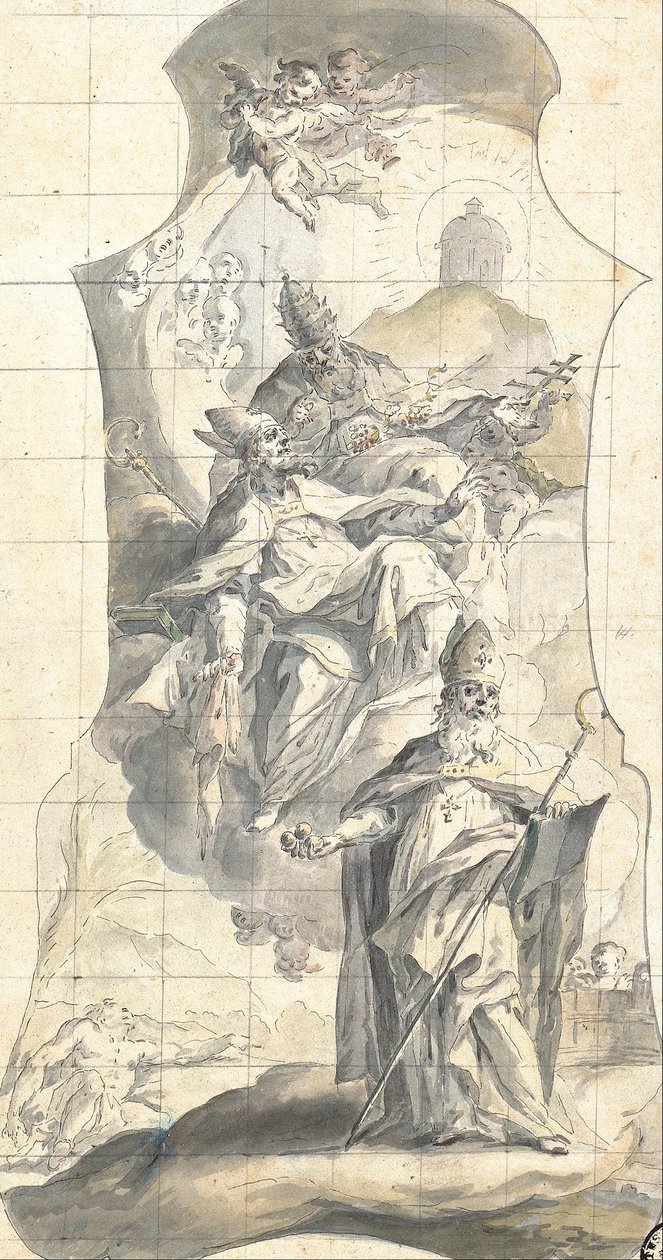 Saints Nicholas, Martin and Urban av Meinrad von Aw