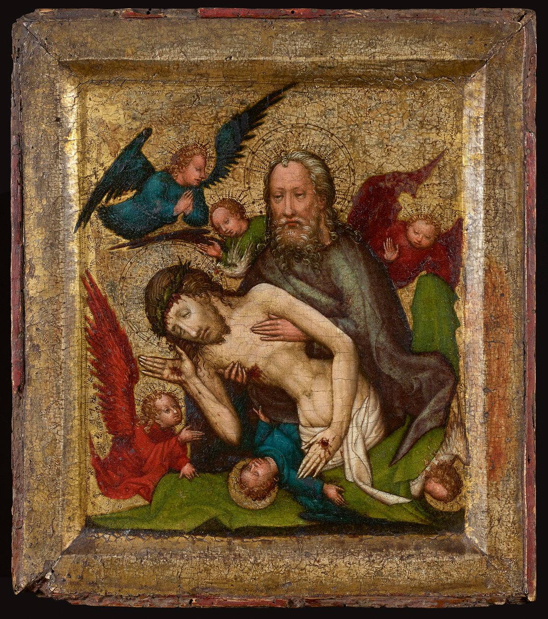 Helig treenighet ("Guds nöd") av Meister der St. Lambrechter Votivtafel (Werkstatt)