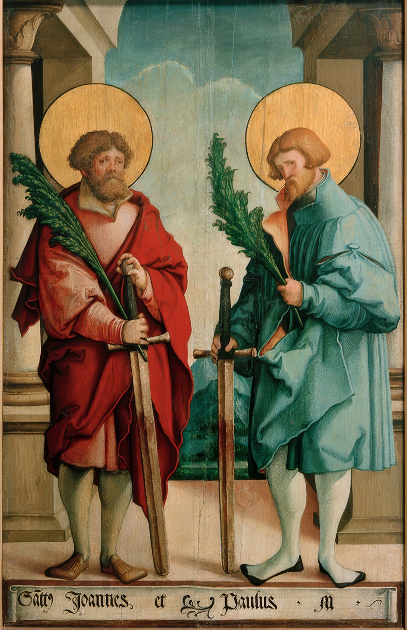 De heliga martyrerna Johannes och Paulus av Meister von Messkirch