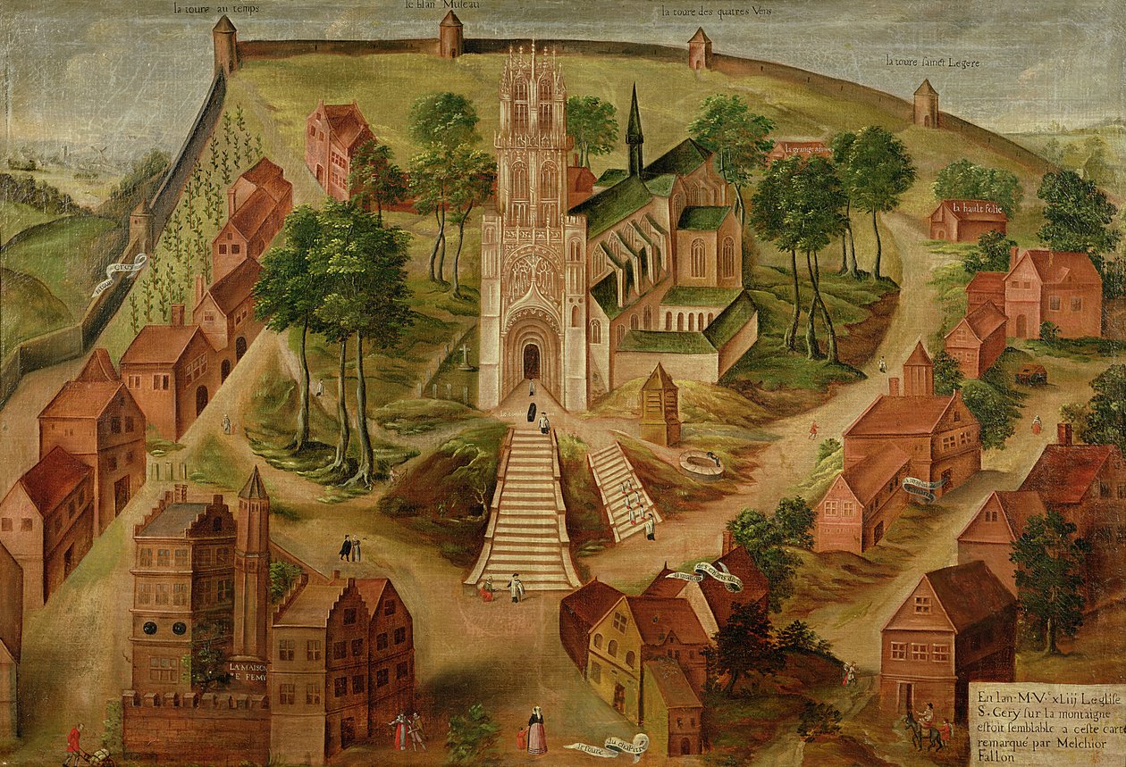 Kyrkan Saint-Gery, Cambrai, på Mont des Boeufs, 1543 av Melchior Fallon