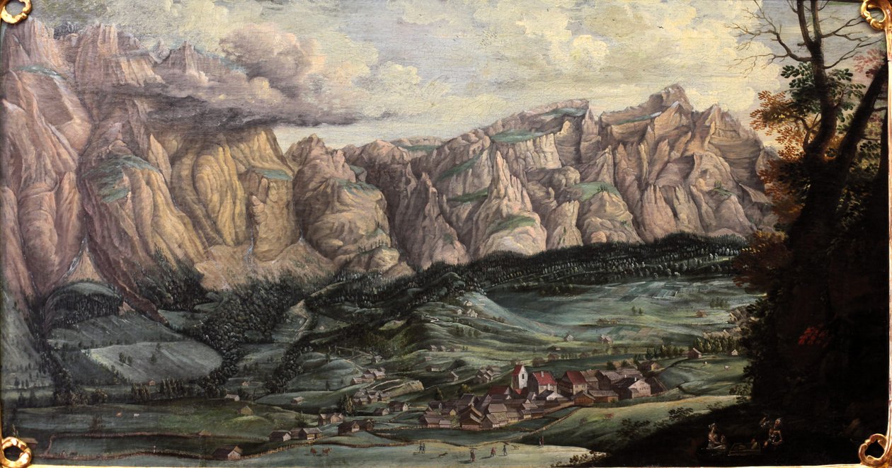 Panoramautsikt över Leukerbad av Melchior Füssli