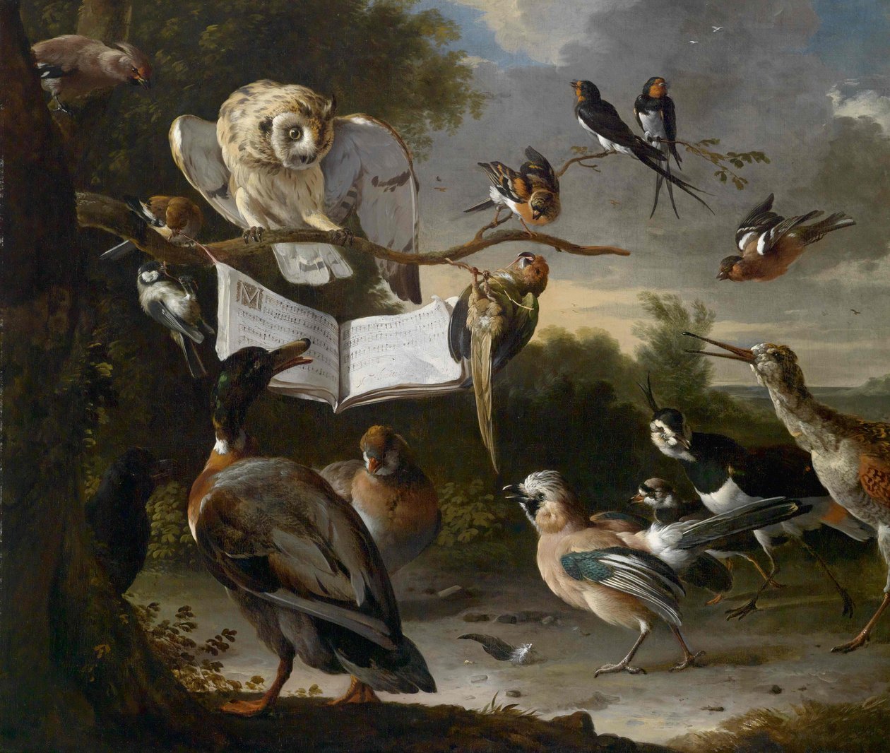 Das Vogelkonzert av Melchior de Hondecoeter