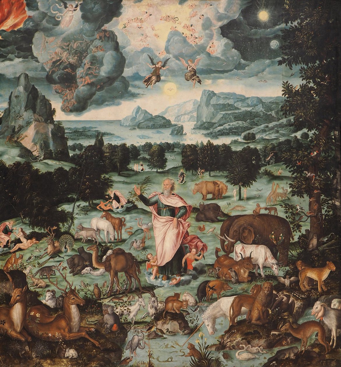 Världens skapelse, 1575 av Melchior Bocksberger