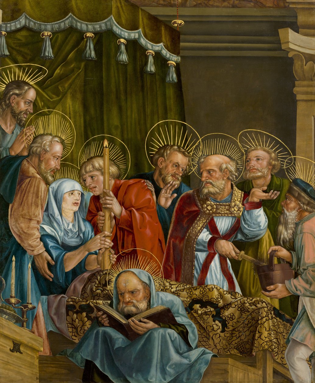 Tyska: Der Tod der Maria The Deathbed of Mary (Marias dödsbädd) av Melchior Feselen