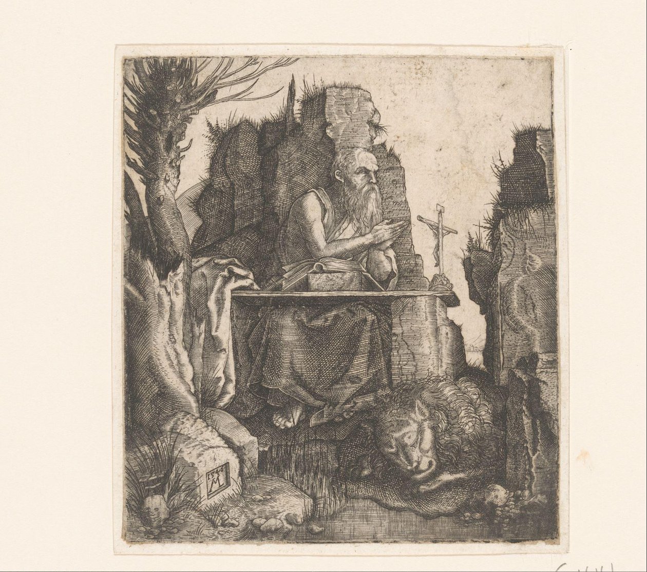 H. Hieronymus och Lejonet av Melchior Lorck