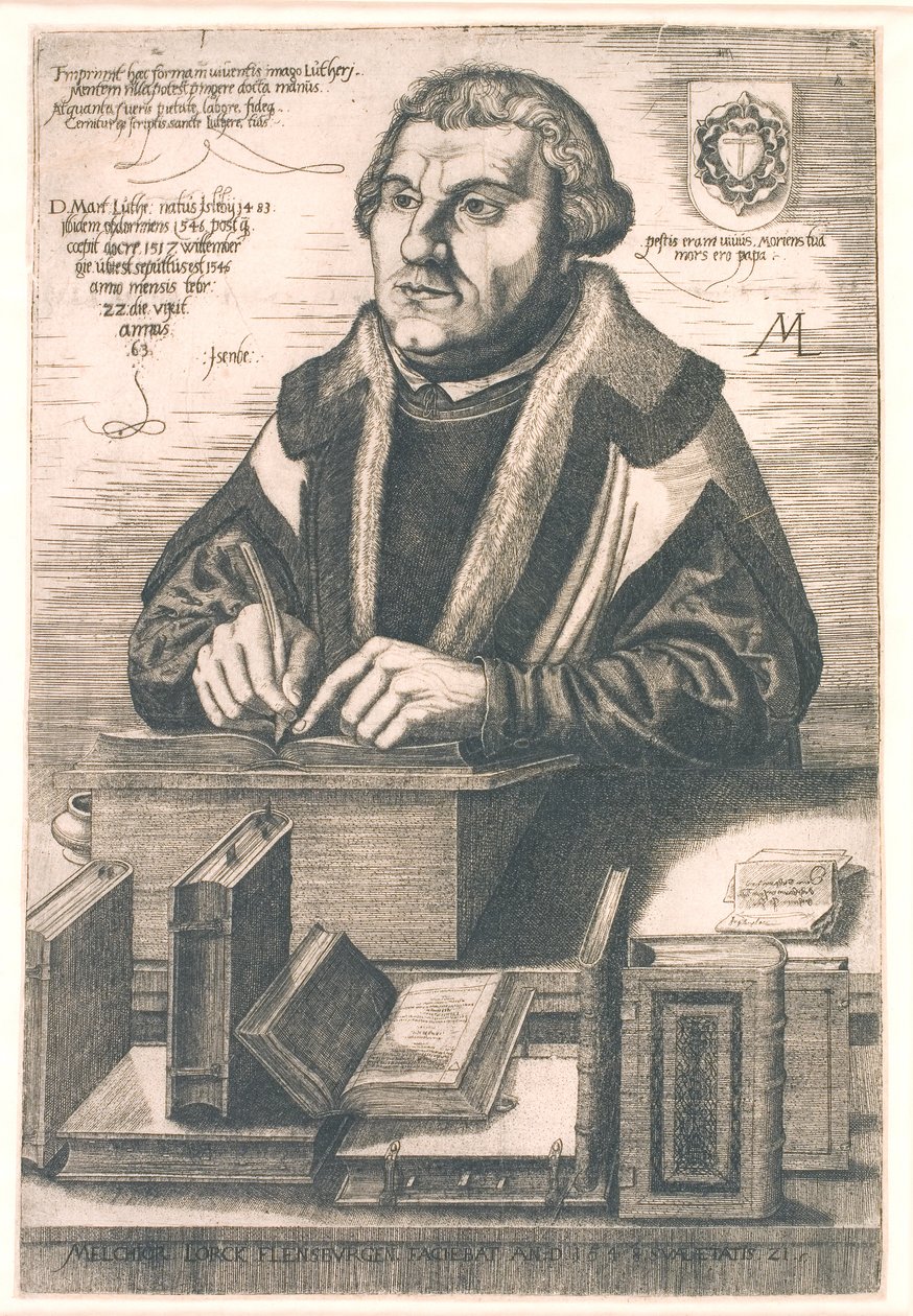 Porträtt av Martin Luther av Melchior Lorck