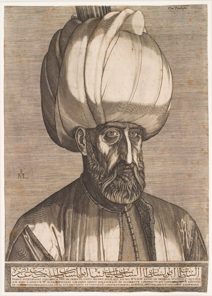 Porträtt av Sultan Suleiman den magnifika av Melchior Lorck