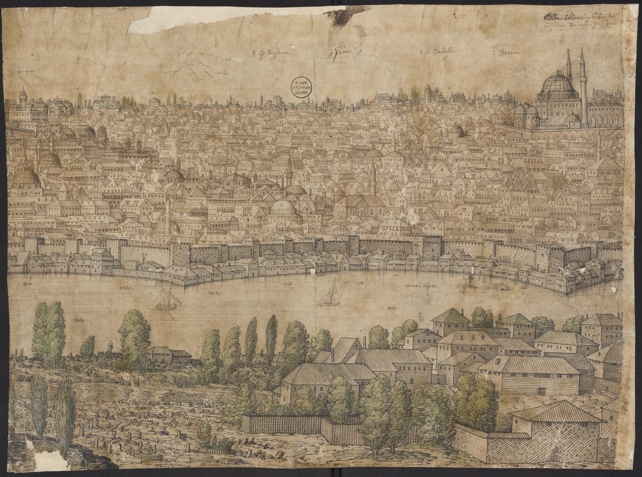 Prospect of Constantinople, Blad 14, Melchior Lorck, 1559 av Melchior Lorck