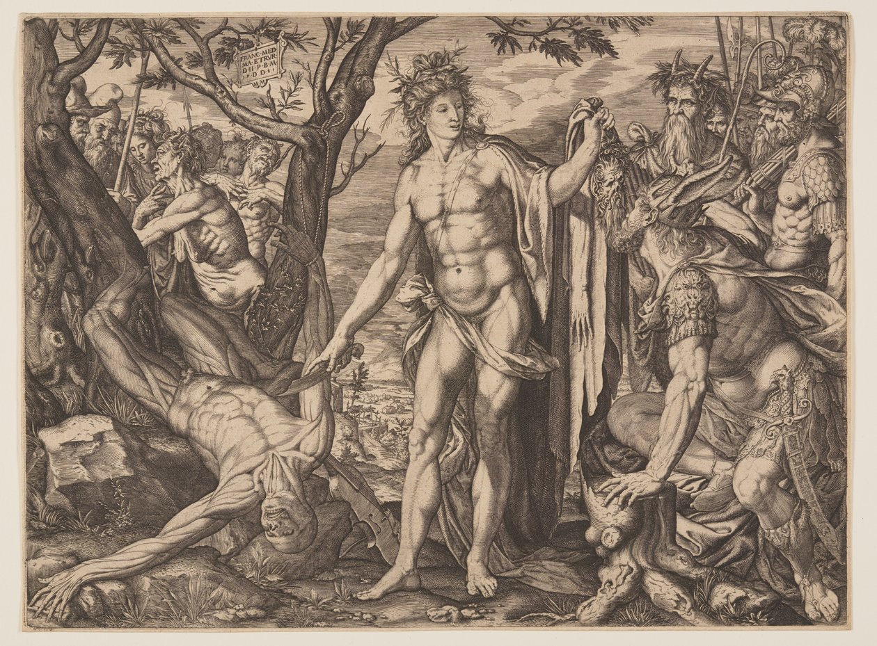 Apollo och Marsyas/Midas dom av Melchior Meier
