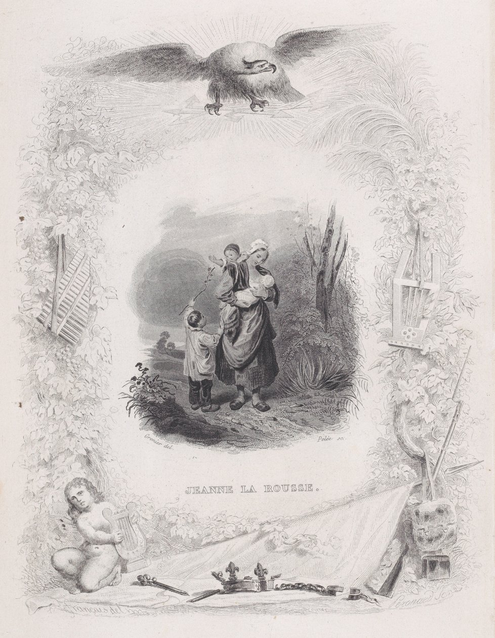 Jeanne the Redhead, från Bérangers sånger, 1829. av Melchior Peronard
