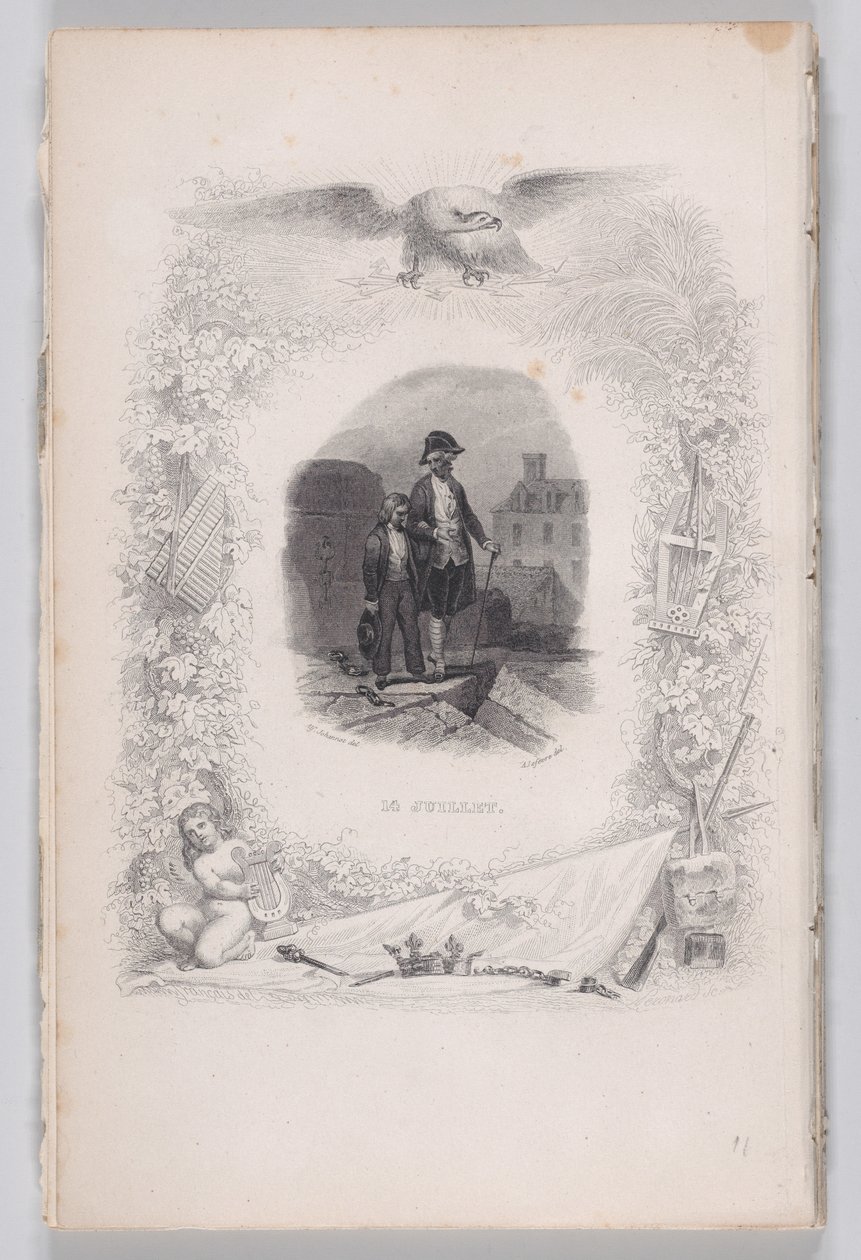 Fjortonde juli ur Bérangers sånger, 1829. av Melchior Peronard