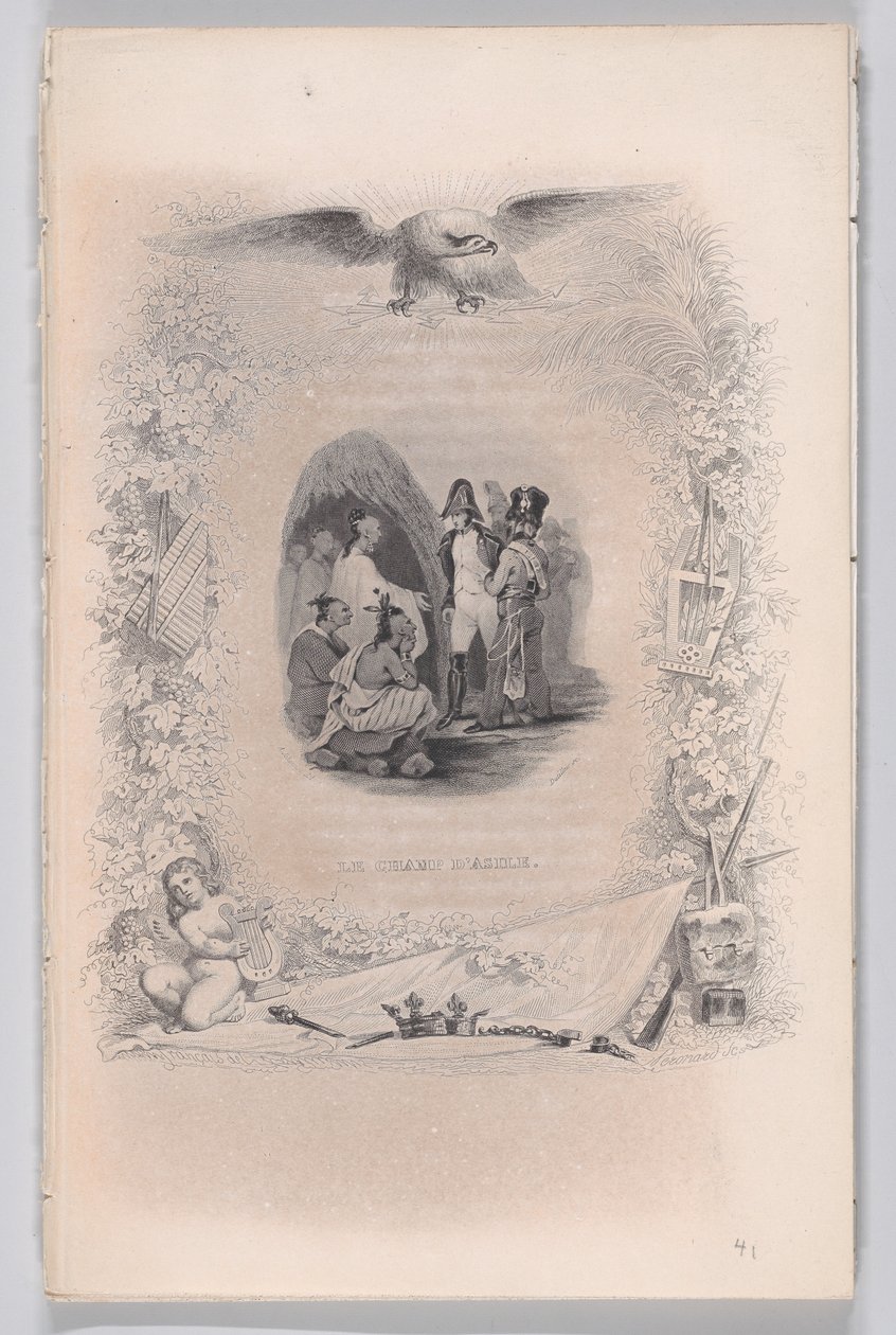 Asylfältet från Bérangers sånger, 1829 av Melchior Peronard