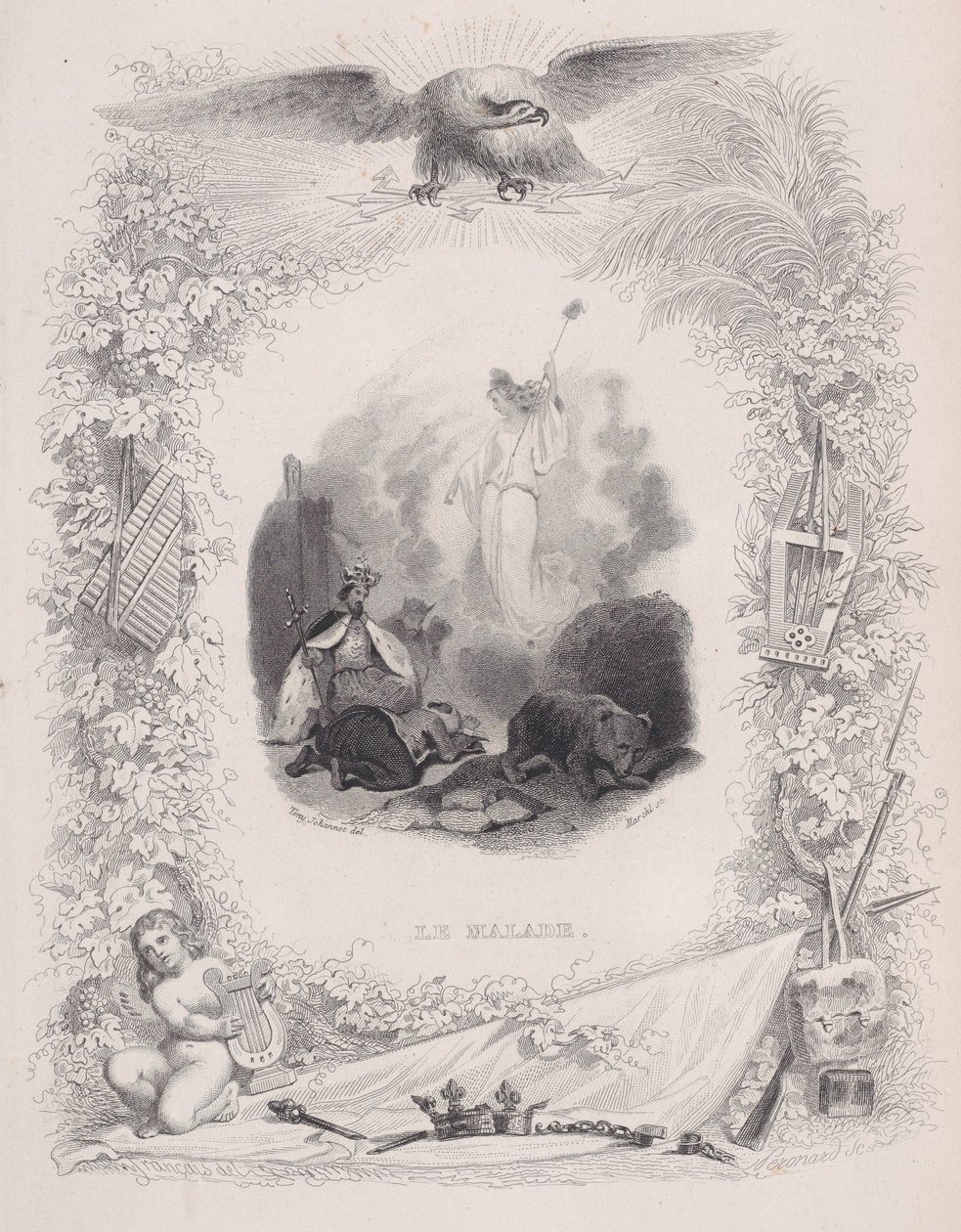 De sjuka, ur Bérangers sånger, 1829 av Melchior Peronard