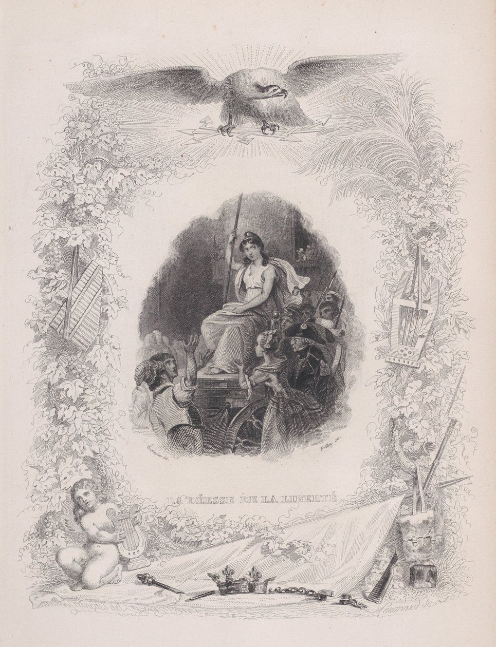 The Goddess Liberty, från The Songs of Béranger, 1829 av Melchior Peronard