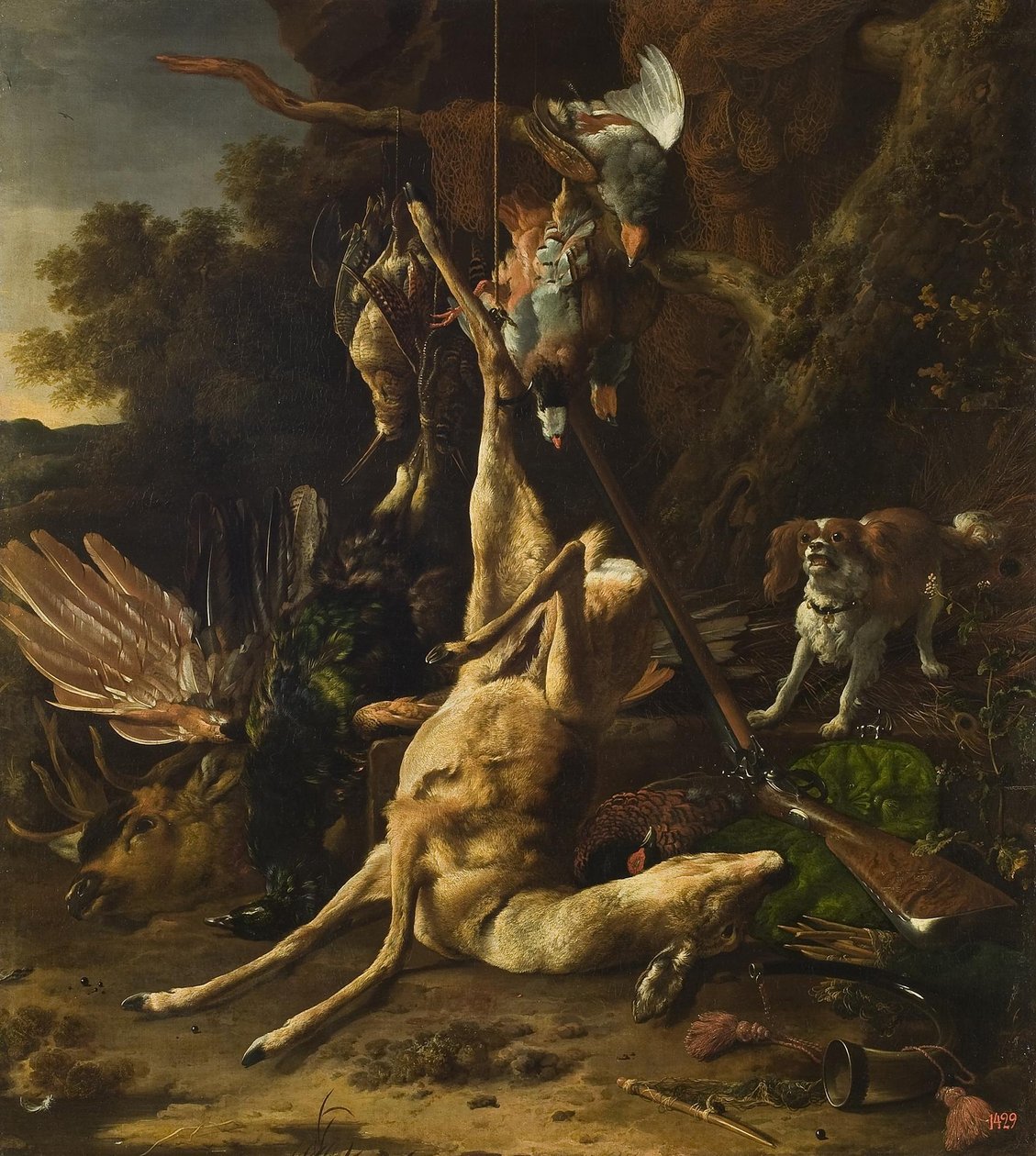 Jakttroféer av Melchior d