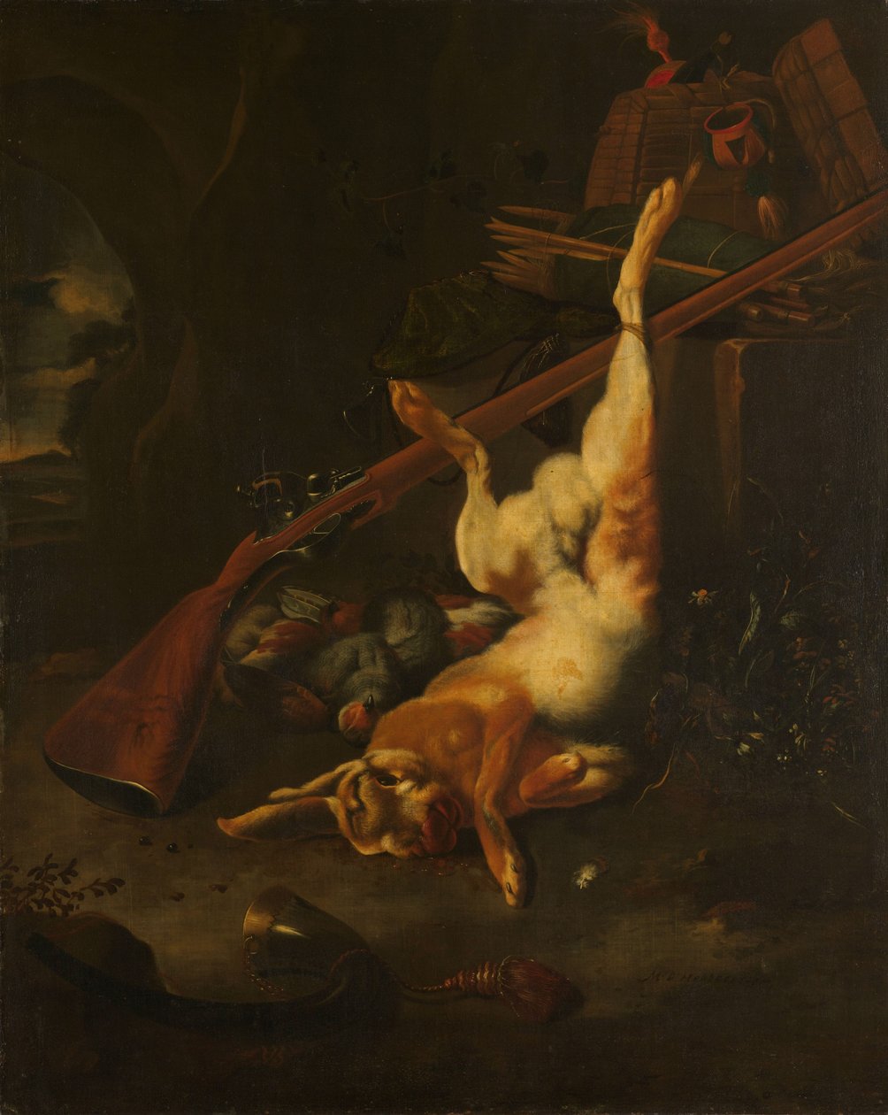 En jägares väska av Melchior de Hondecoeter