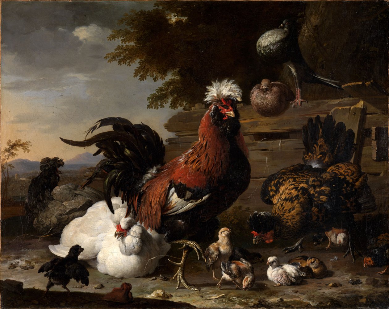 Fred på hönsgården av Melchior de Hondecoeter