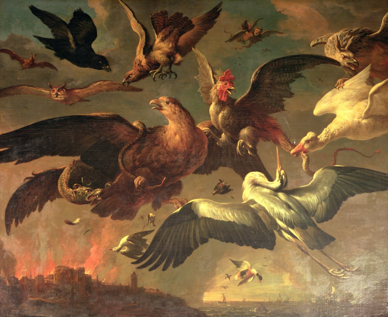 Vilhelm III:s låglandskrig (se även 143658) av Melchior de Hondecoeter