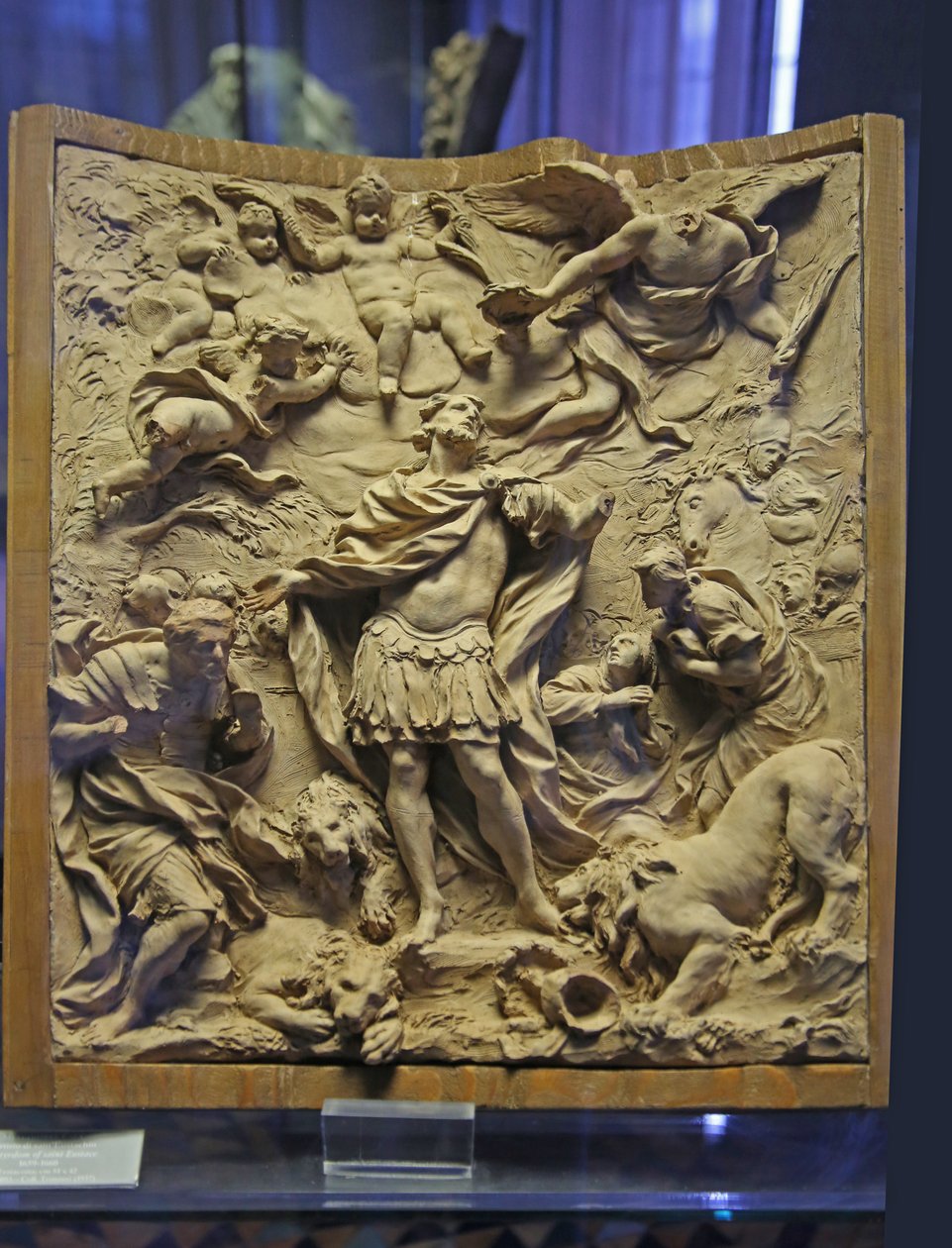 The Martyrdom of St Eustace, 1660 (stuckatur) av Melchiorre Cafa
