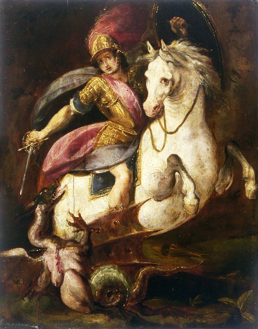 St. George och draken. av Melchiorre Gherardini