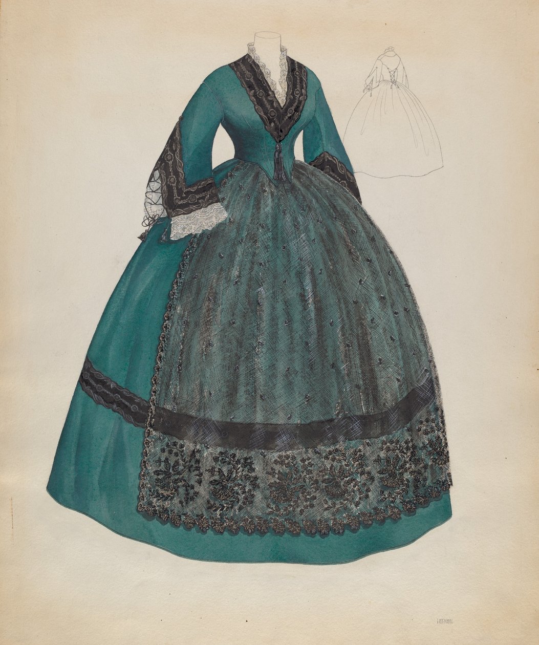 Klänning, c. 1937. av Melita Hofmann