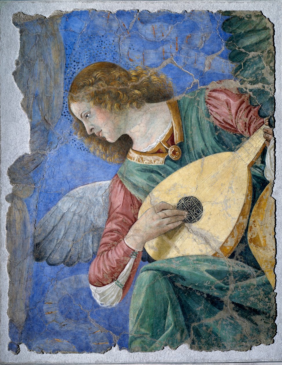 Musical Angel (en ängel som spelar luta) av Melozzo da Forli