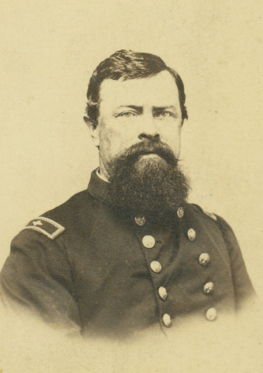 Bust portrait of a man in uniform av Memphis J.W. Taft