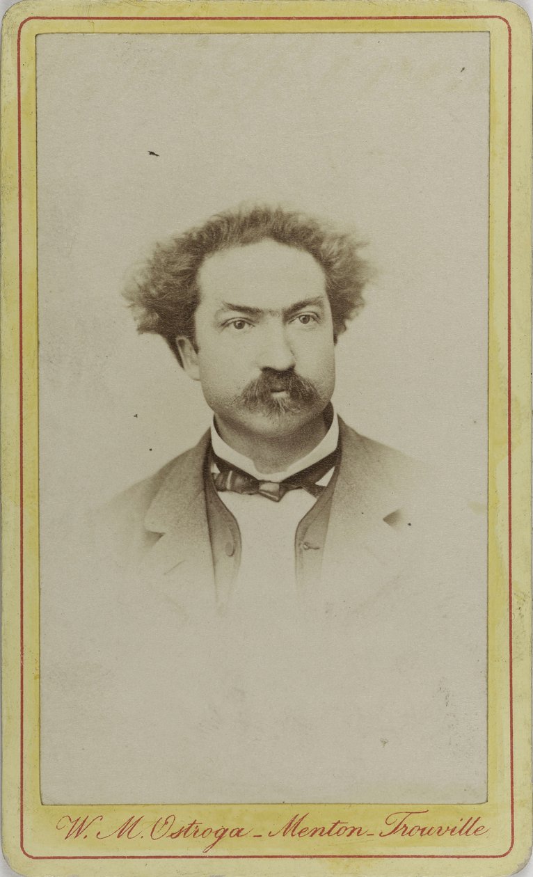 Porträtt av kompositören Robert Planquette 1848-1903, ca. 1880. av Menton . Photo studio W.M. Ostroga