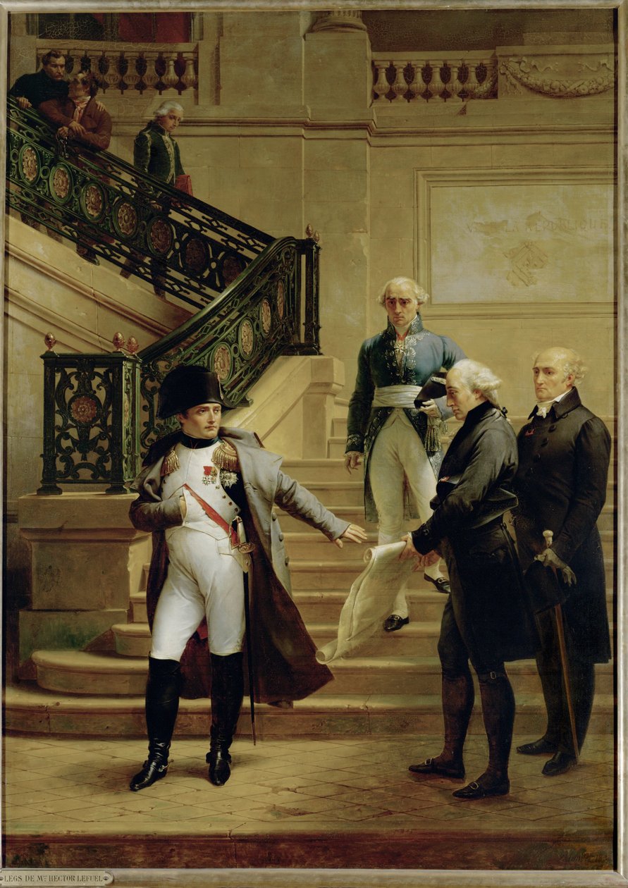 Napoleon på trappan till Conseil d