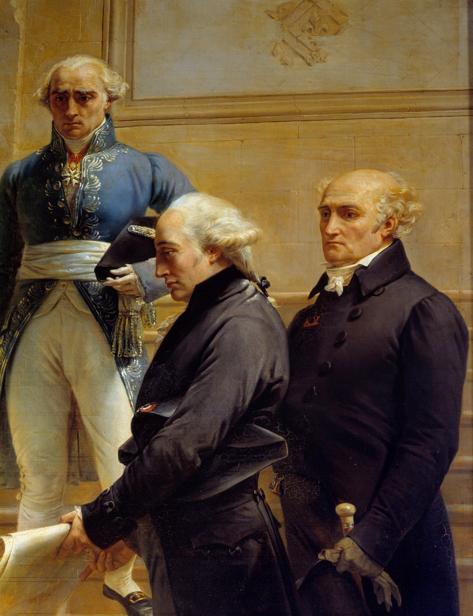 Porträtt av den franske arkitekten Pierre Francois Leonard Fontaine (1762-1853) Detalj av målningar av Merry Joseph Blondel (1781-1853) av Merry Joseph Blondel